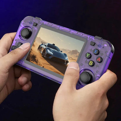 Green R36H Retro Video Game Console 3.5‘’ IPS Screen RK3326 3000 Mah Open Linux System Portable Player for Boys Gift